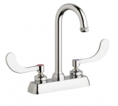 Chicago Faucets W4D-GN1AE1-317ABCP Workboard Faucet, 4''